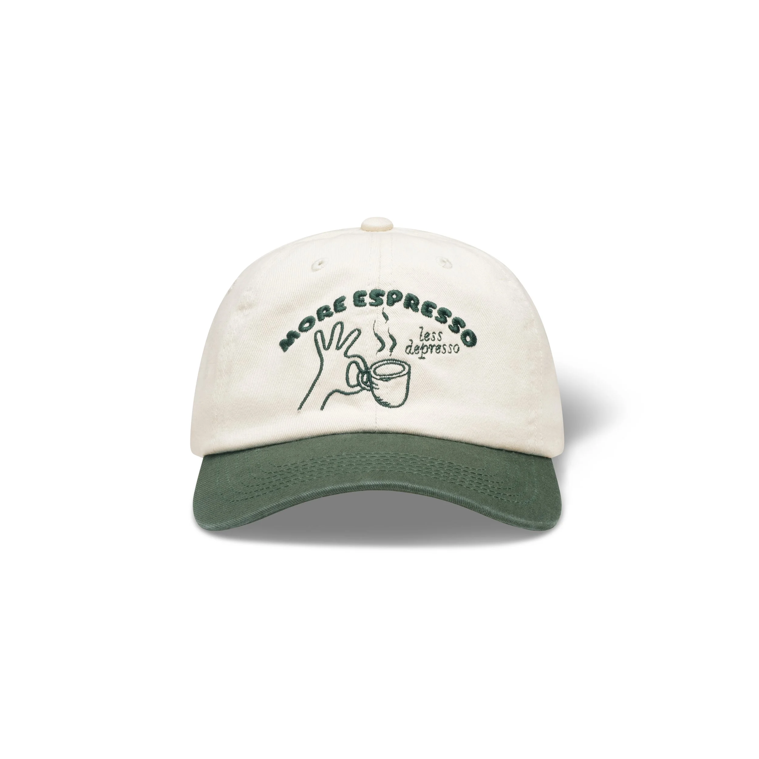 Frontplay_Dad Cap Mid_Front View_dk.green,stone.jpg