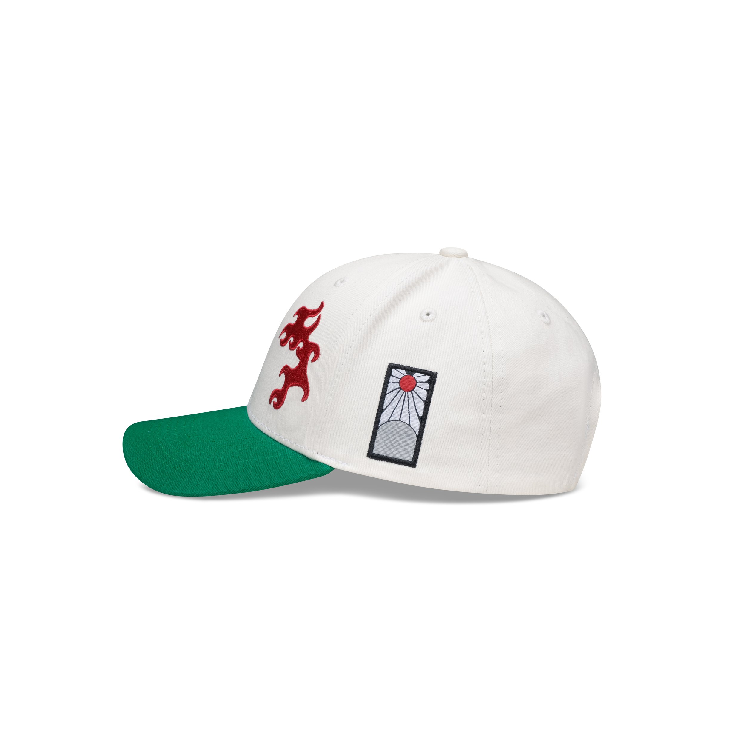 Frontplay_Baseball Cap Low_Said View Right_Off white,Kelly Green.jpg