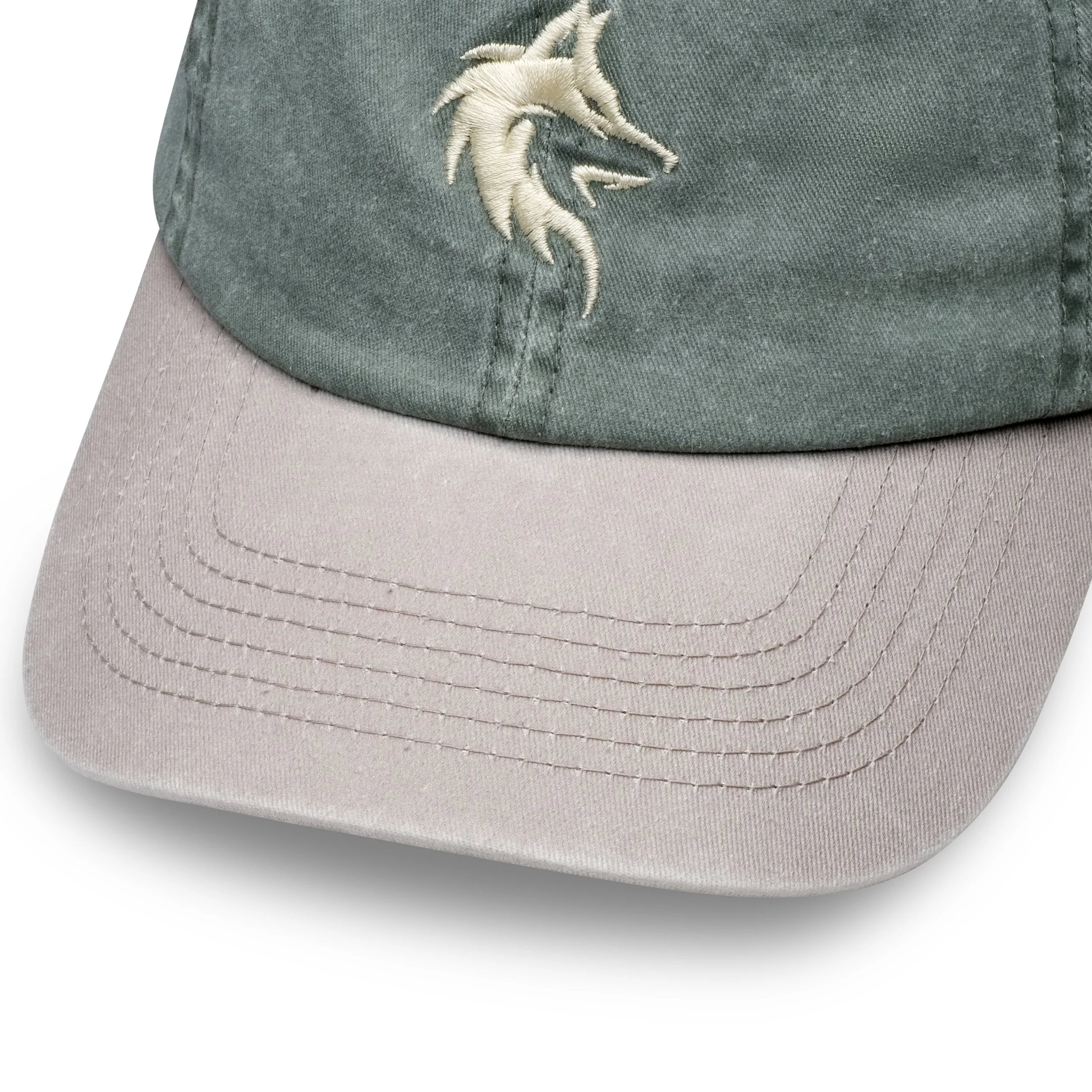 Frontplay_Dad cap_Detail02_DK Green, Stone.jpg