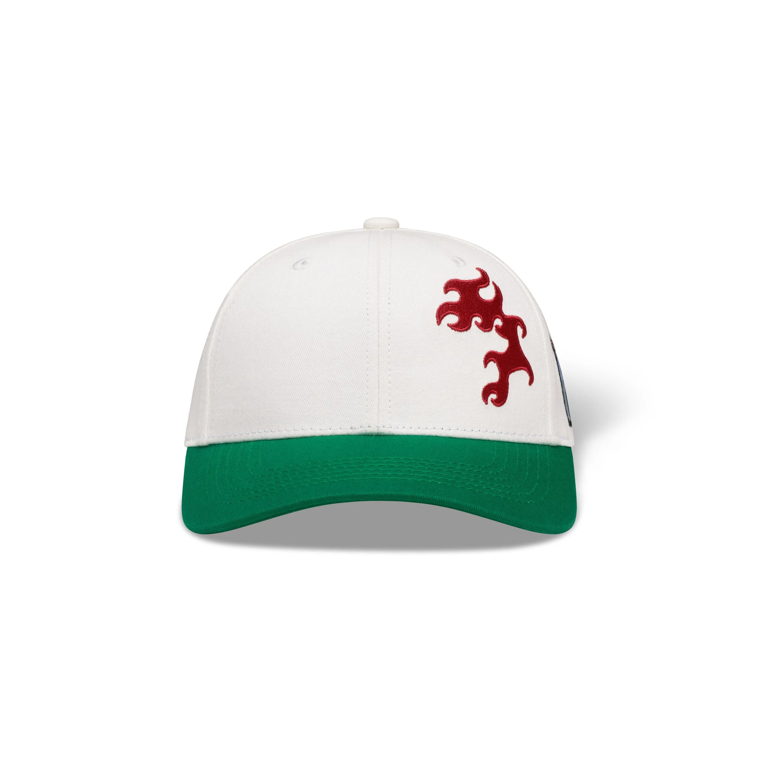 Frontplay_Baseball Cap Low_Front View_Off white,Kelly Green.jpg