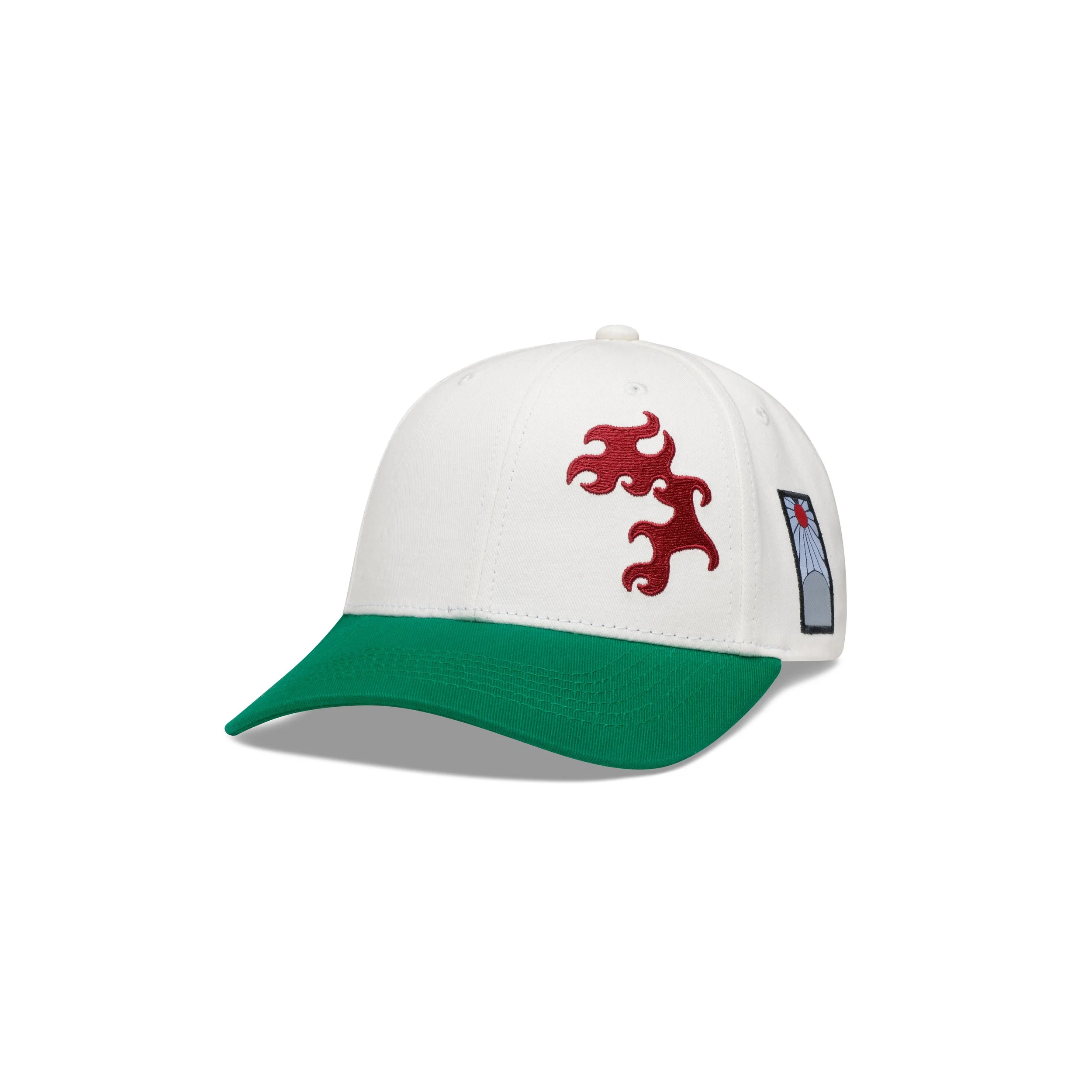 Frontplay_Baseball Cap Low_Front View Left_Off white,Kelly Green.jpg