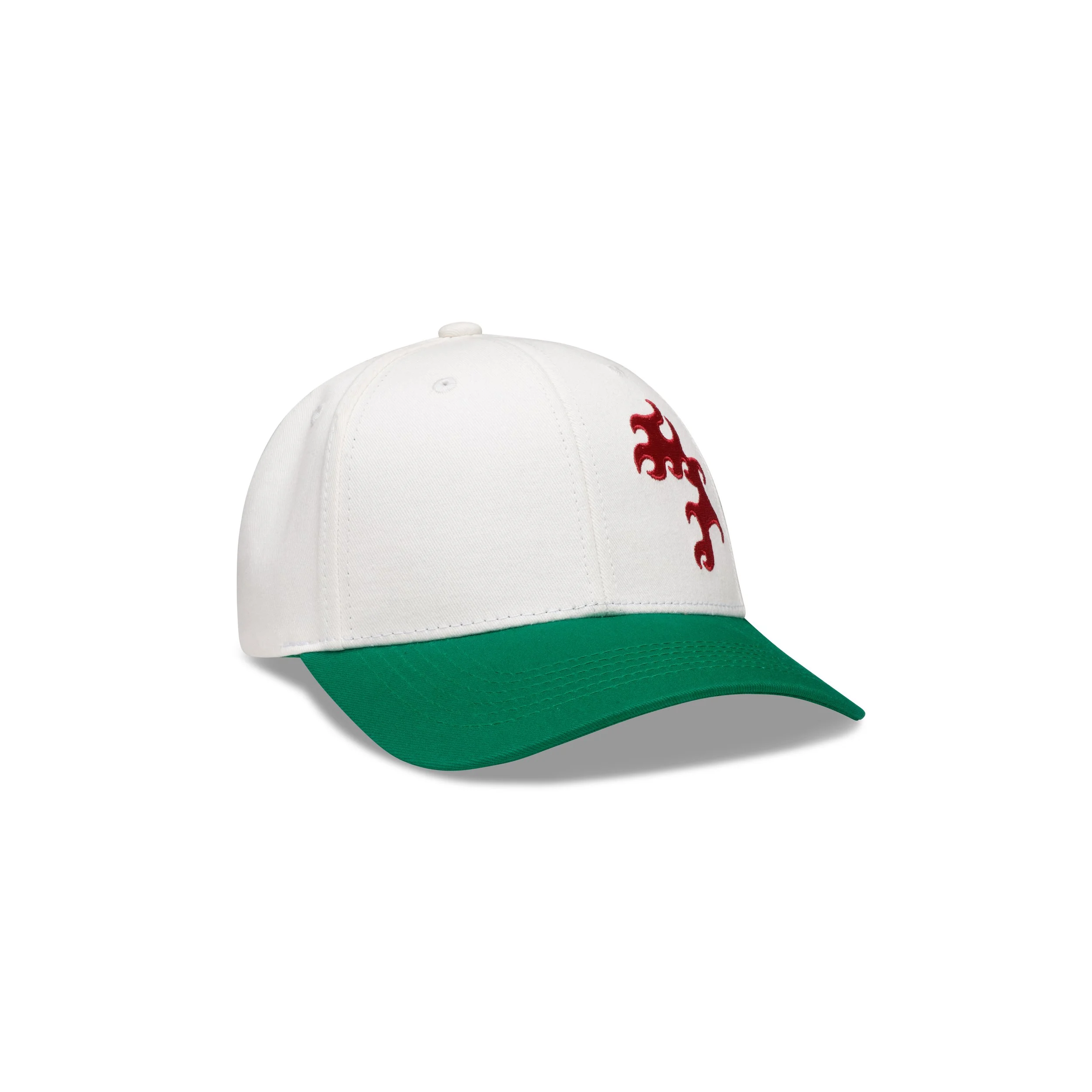 Frontplay_Baseball Cap Low_Front View Right_Off white,Kelly Green.jpg