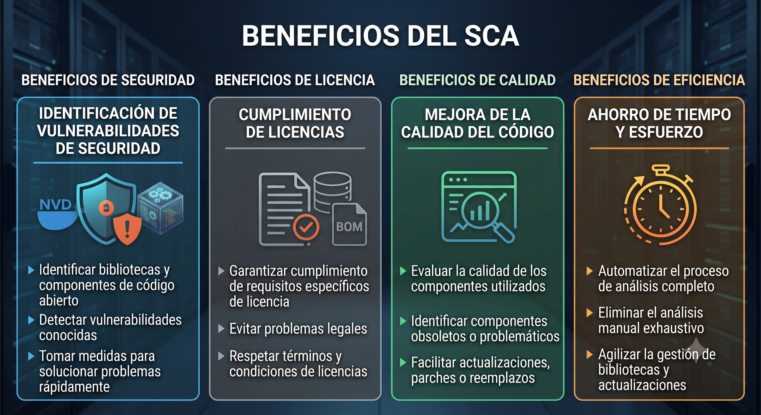 Imagen con los beneficios del SCA