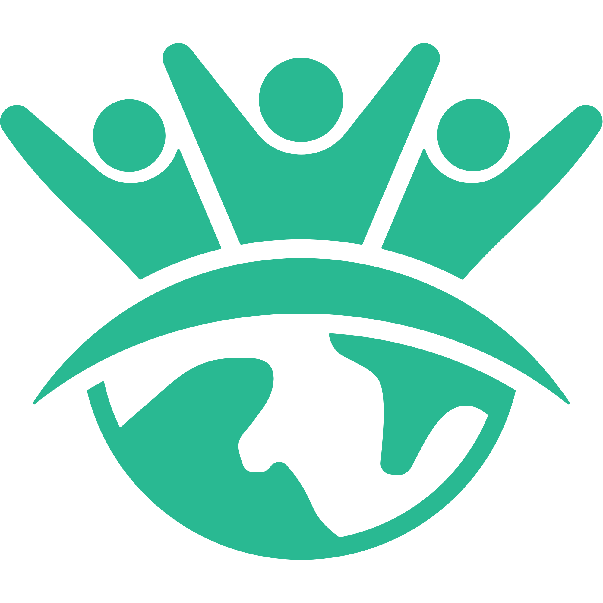 Icon of people standing on a globe, representing the cultural fluency needed to navigate international school expectations.