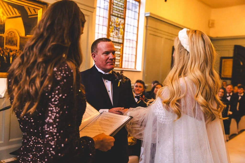 A winter wedding at The Guildhall in York with Michelle Park Celebrant 