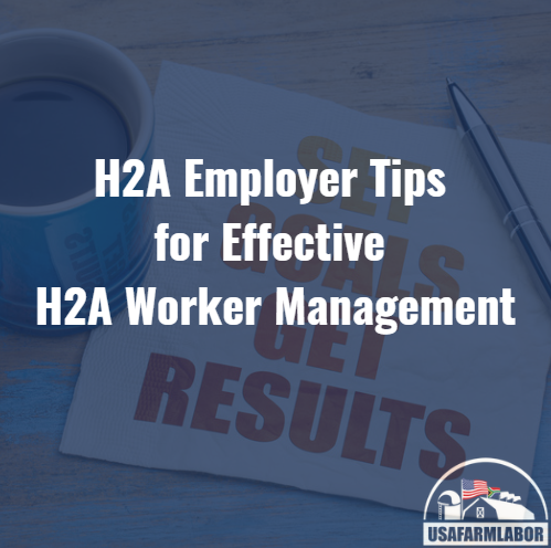 H2A Employer Tips for Effective H2A Worker Management