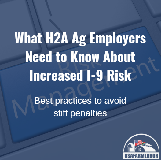 What H2A Ag Employers Need to Know About Increased I-9 Risks