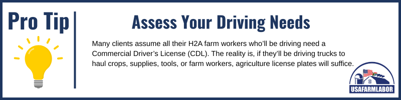 H2A Visa Program Pro Tip Assess Your Driving Needs