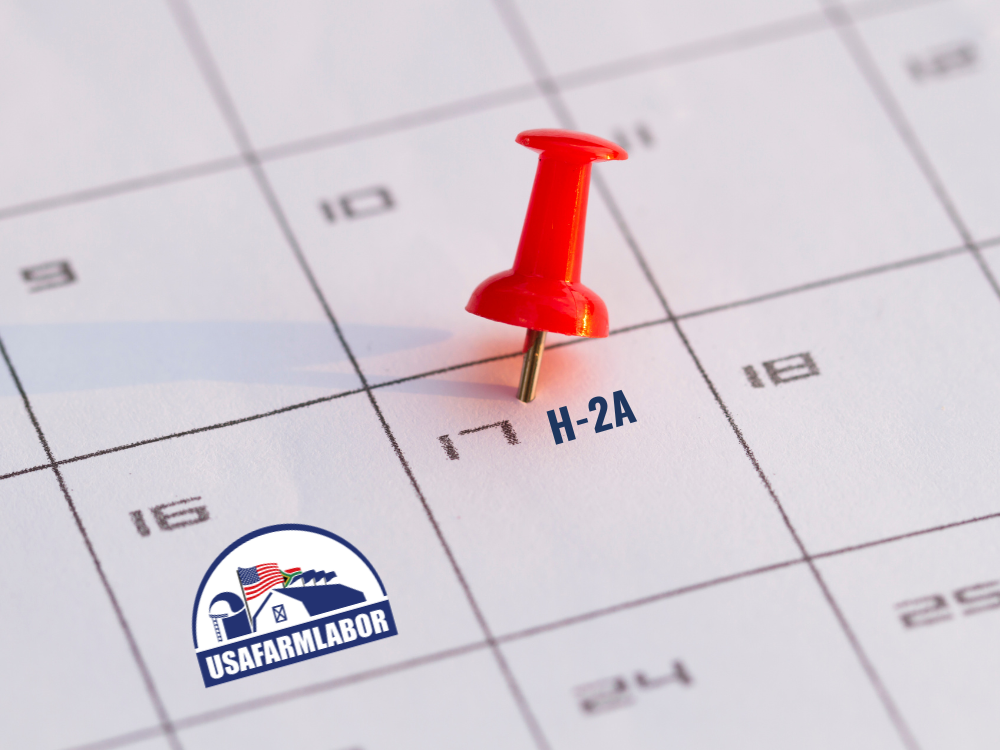 image of calendar reminder to start the H2A Program review process with USA Farm Labor