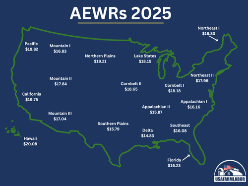 H-2A Program Adverse Effect Wage Rate (AEWR) | USA Farm Labor