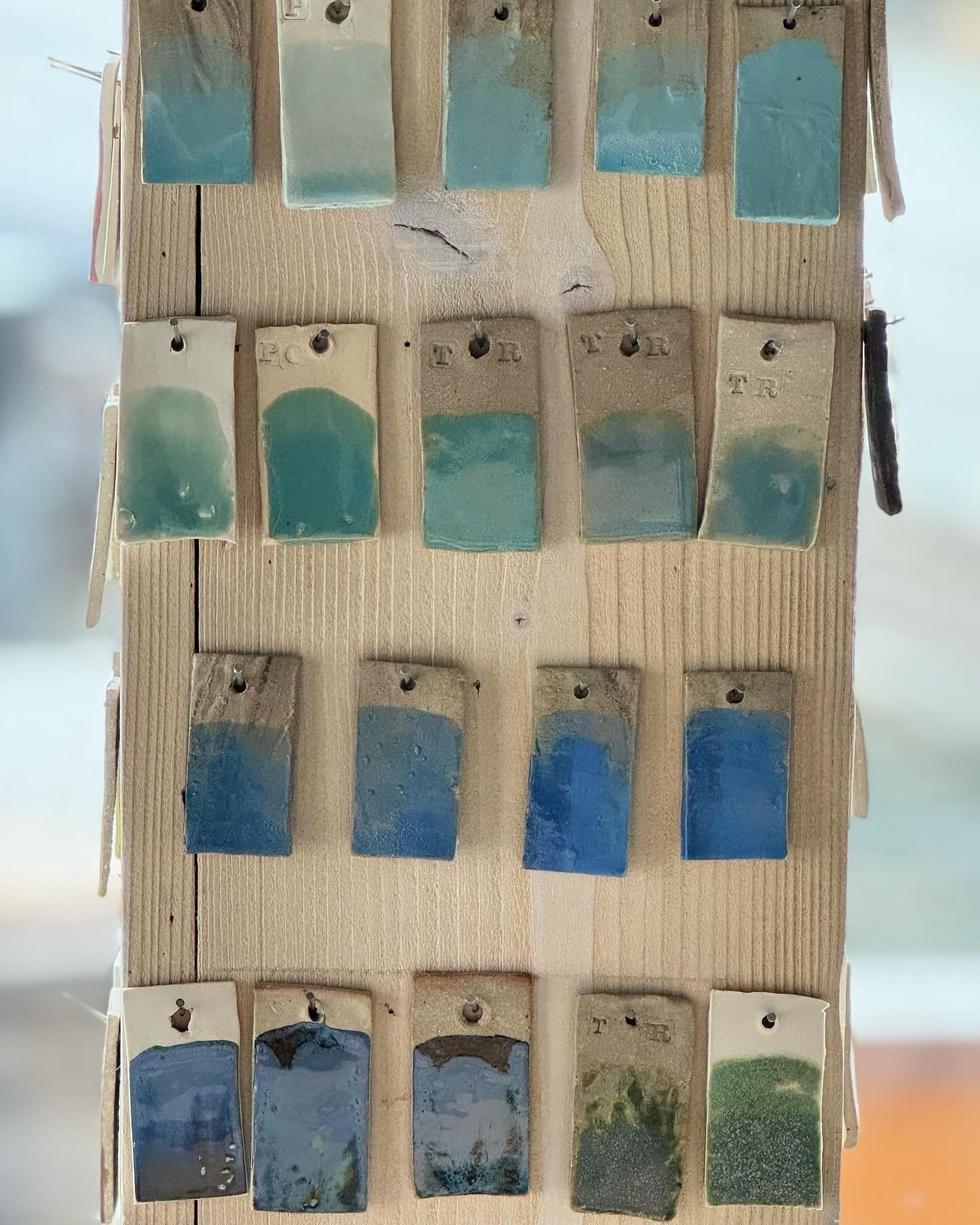 More glazes and slips. Blues and greens. Time to get creative. #verbier #pottery