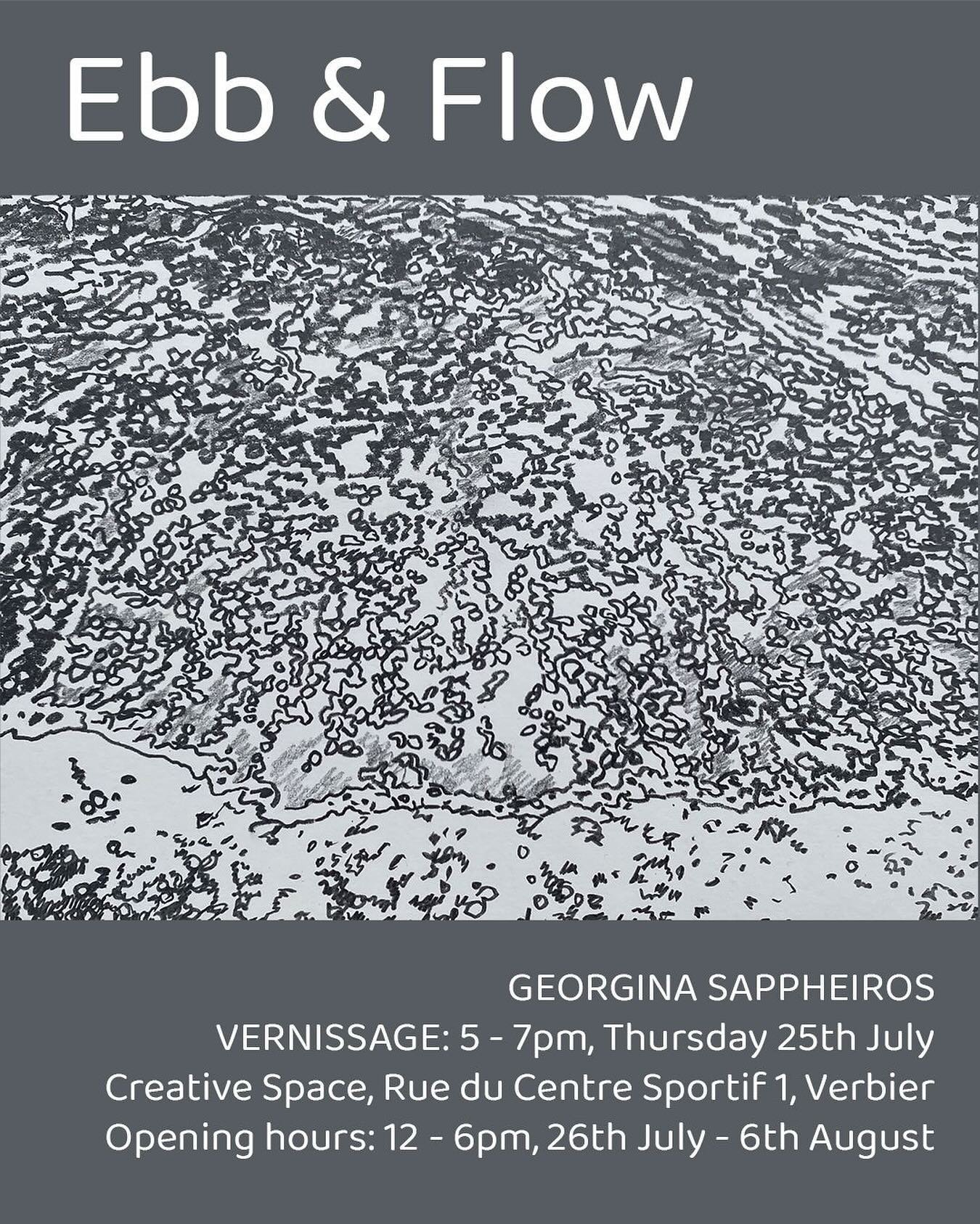 Join us for Ebb &amp; Flow vernissage tonight by Georgina Sappheiros. 5-7pm