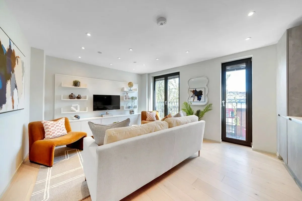 Indulge in the allure of these apartments, where open-plan living and dining areas seamlessly intertwine. These spaces exude a sense of ethereal luminosity, courtesy of generously sized windows that invite natural light to dance within. For an added