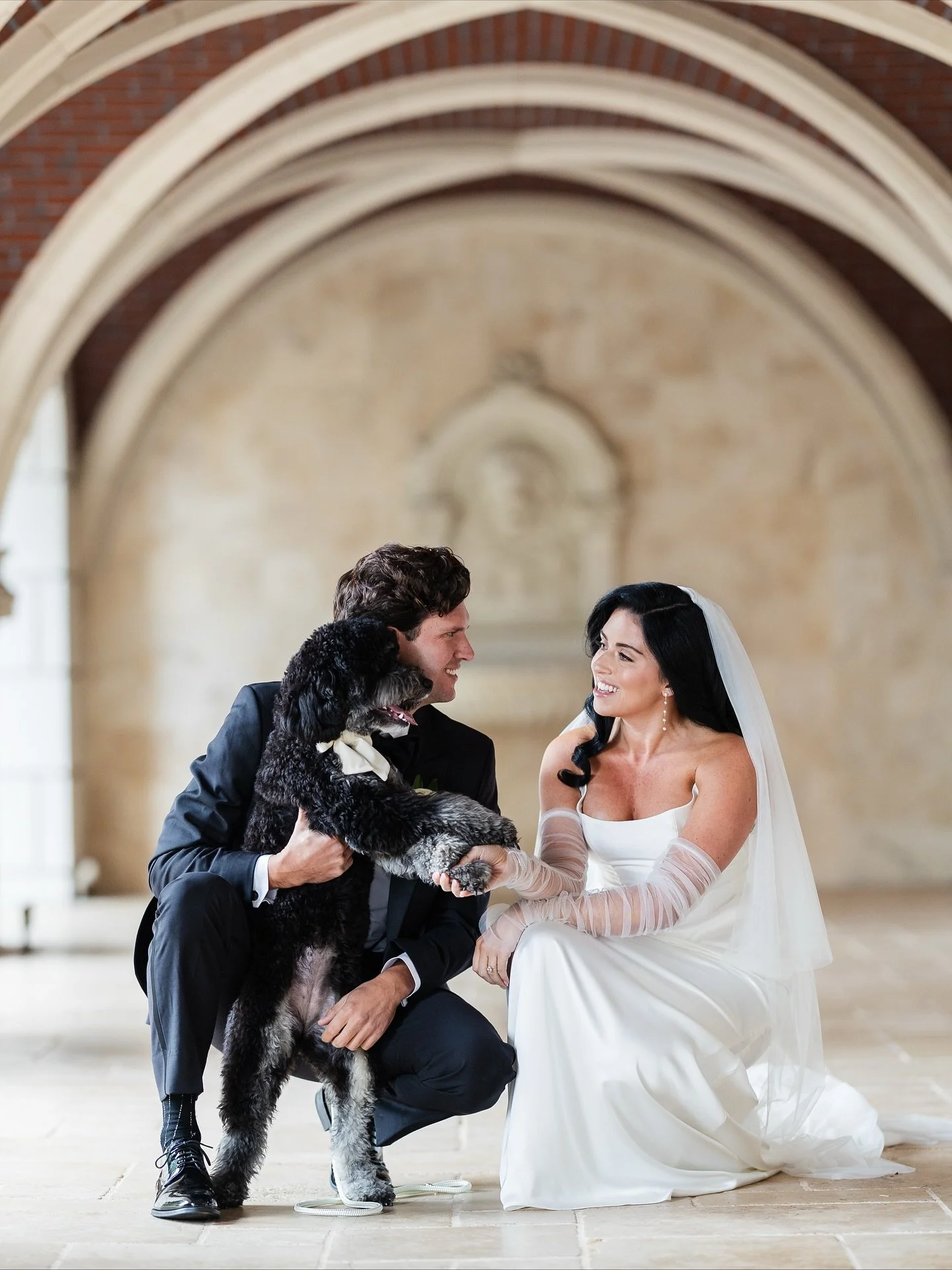 Classic beauties Sam &amp; Justin curated a stunning wedding day. I loved how ALL the guests wore black creating such contrast in the images &bull;  @mallardislandestate @sammy_sam1188 @merrimakerscaterers @sarabrosiousstudio  @desireedesignsinc @pri