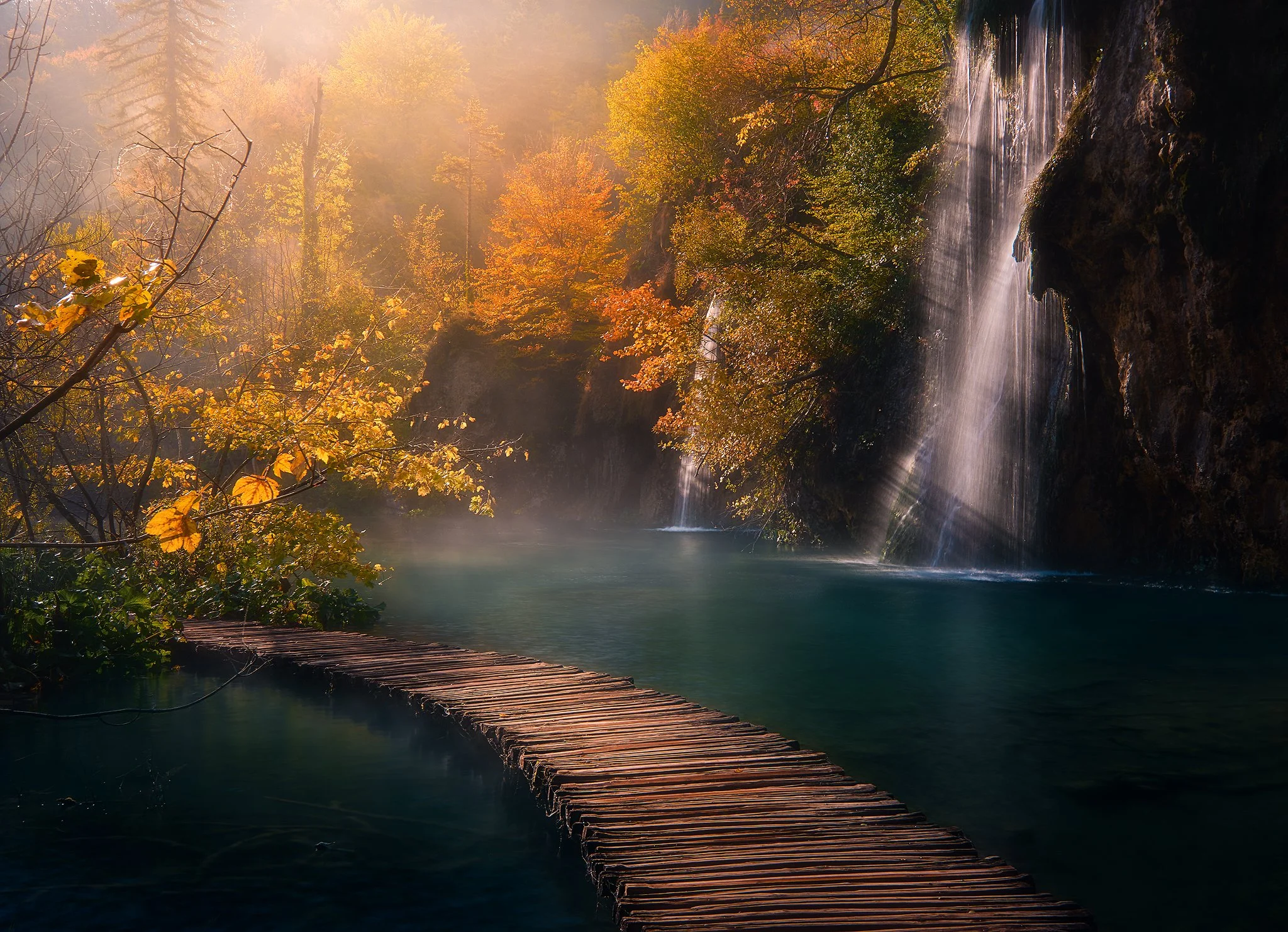 Bright Autumn at Plitvice Lakes