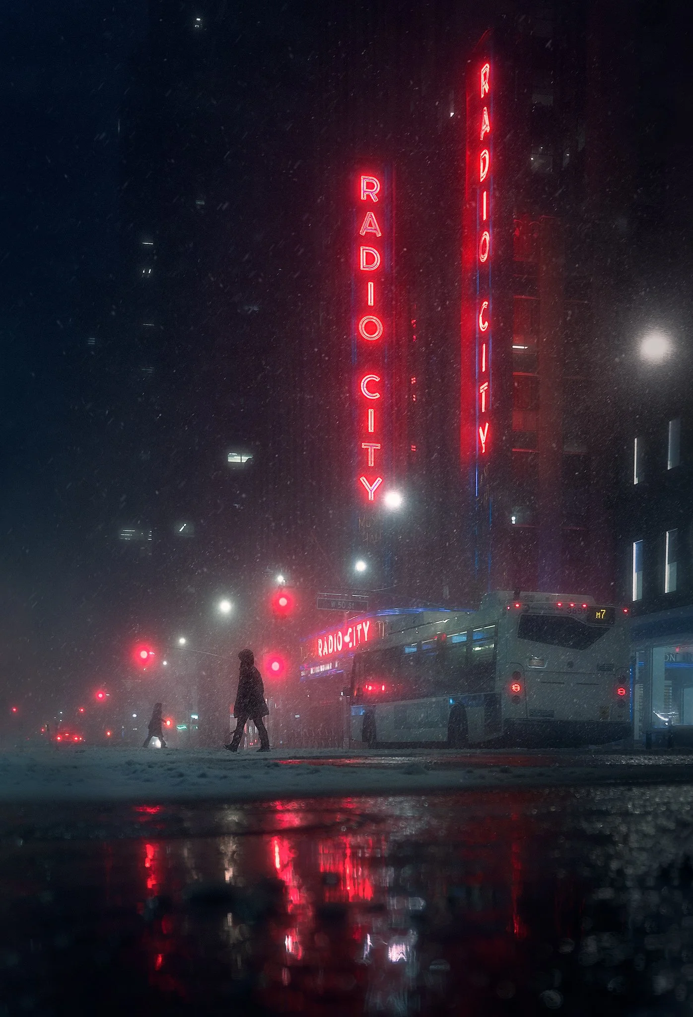 Winter Night in NY