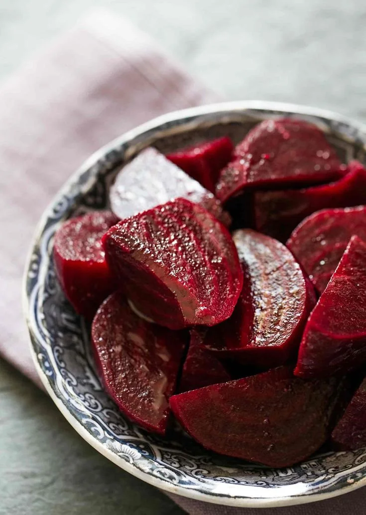 Roasted marinated beets with horseradish