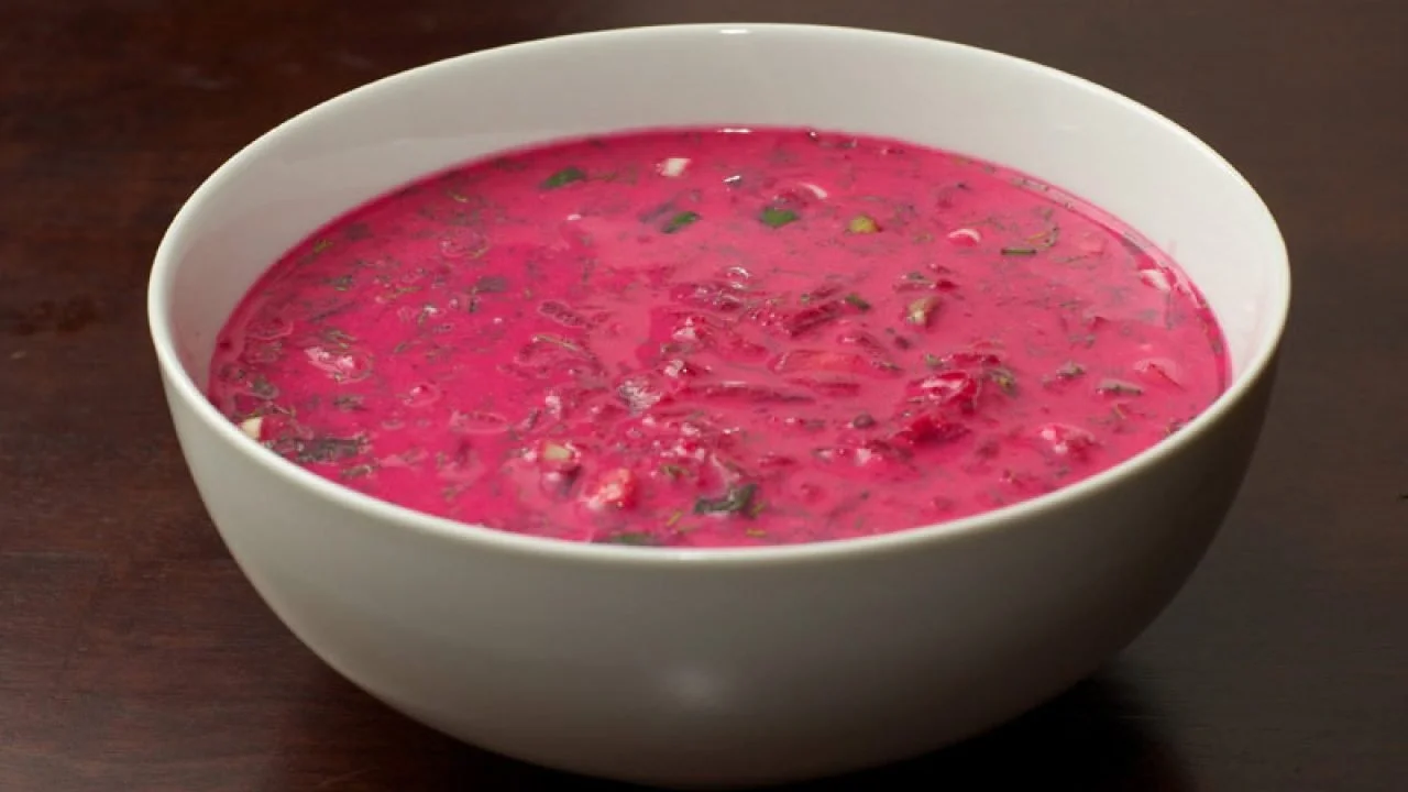 Beet vegetable borscht