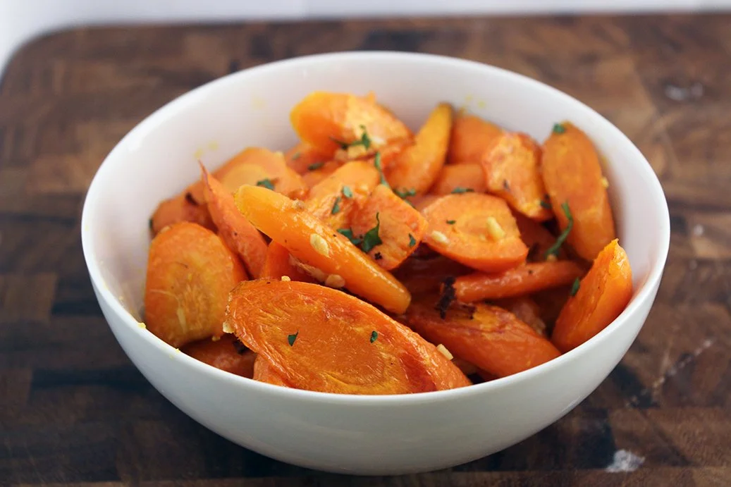 Honey ginger roasted carrots