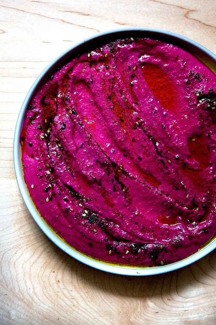 Za'atar spiced beet dip