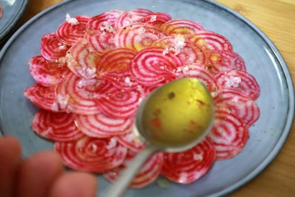 Chioggia beet carpaccio