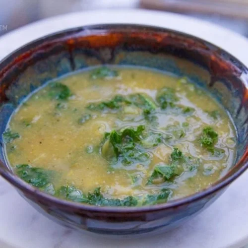 Leek &amp; kale soup