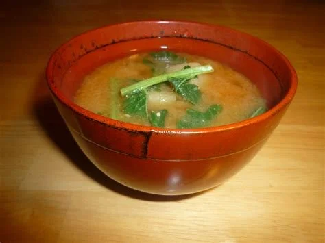 Miso Soup with Leeks, Daikon, &amp; Greens