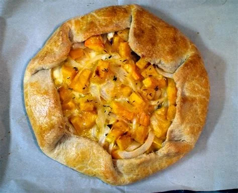 Caramelized Leek &amp; Butternut Squash Galette