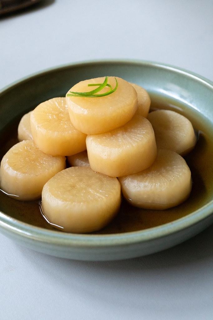 Braised Daikon in Gingery Broth