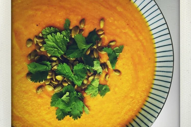 Curried Sweet Potato Soup with Coconut Milk and Lime