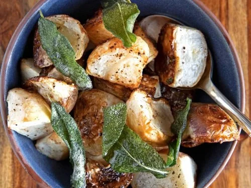 Butter-Roasted Turnips with Garlic and Sage