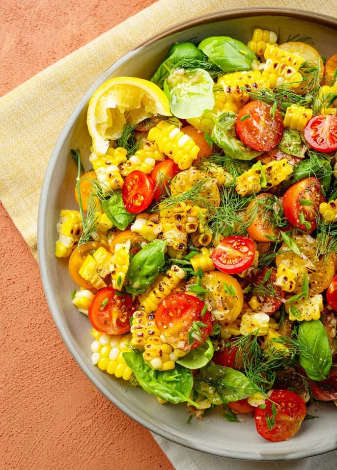 Late Summer Salad with Maple Dijon Vinaigrette