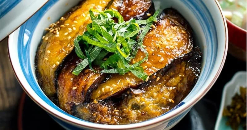 Glazed Eggplant with Shiso