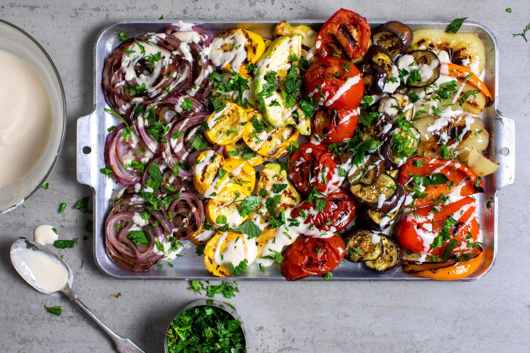 Grilled Vegetable Salad with Tahini