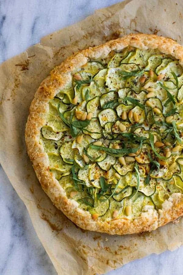 Lemony Ricotta Summer Squash Galette