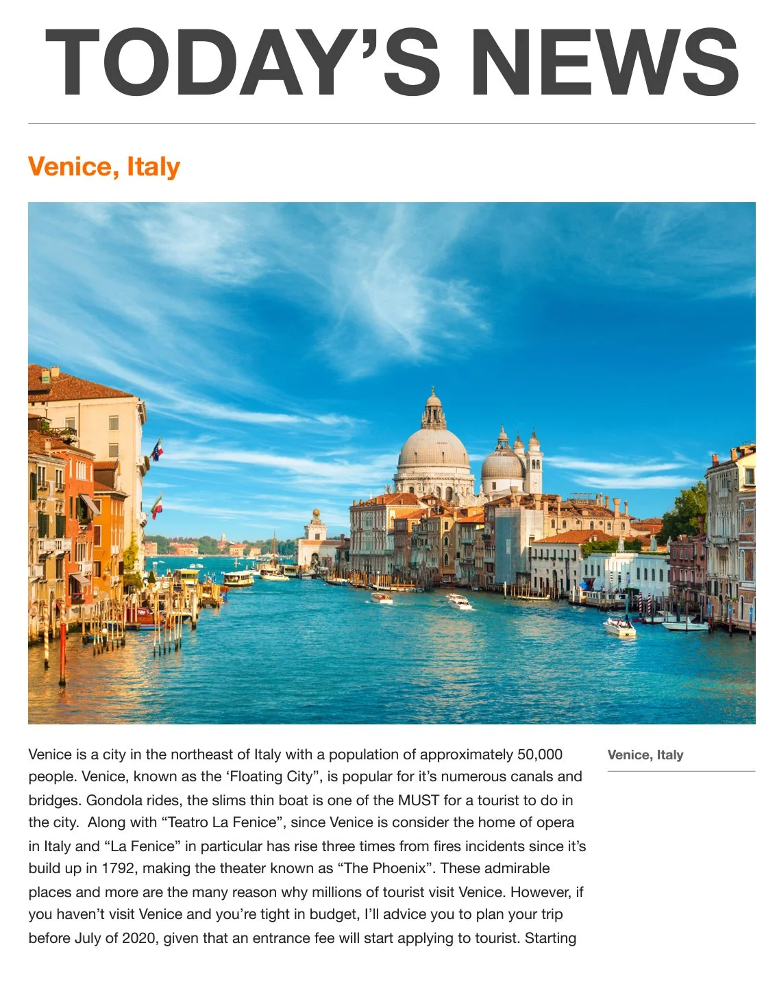 Newsletter Sample 2