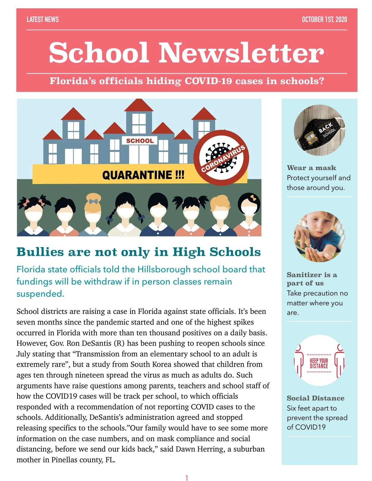 Newsletter Sample 3