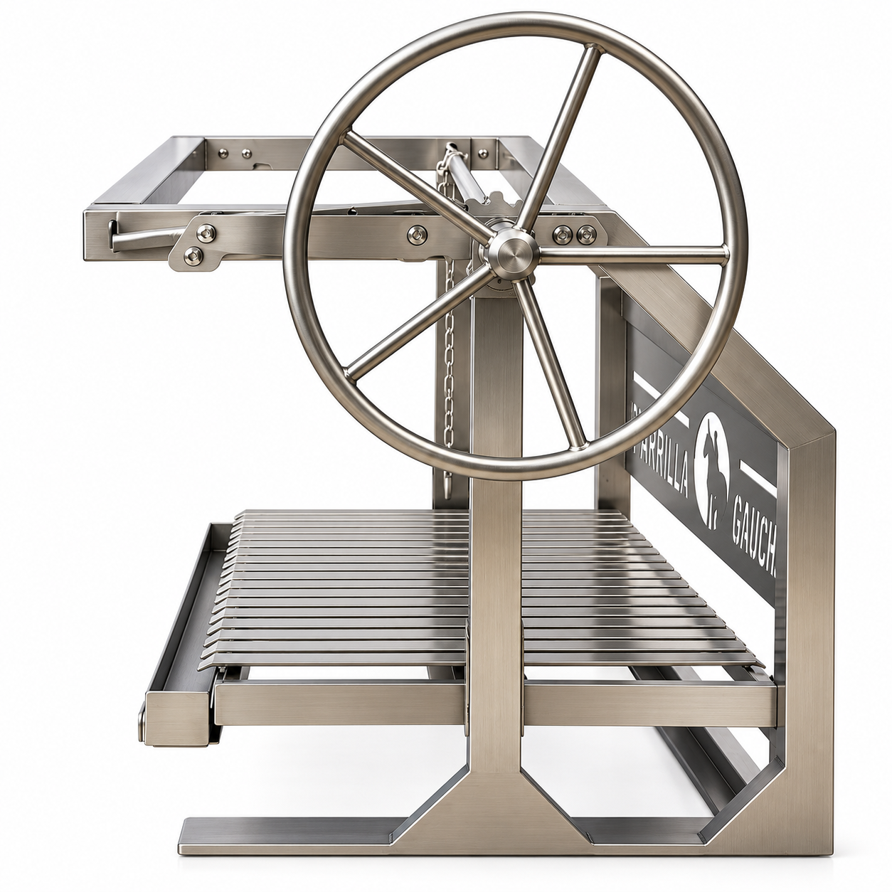 Brushed Steel Parrilla Grill with Handwheel.png