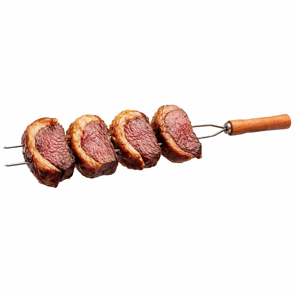 Picanha Skewer – Brazilian Style Double Prong Chorizo Skewer 65cm