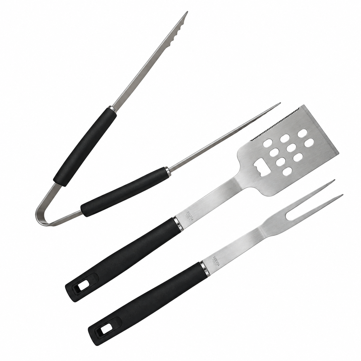 Barbecue Tools Set – Black (3 Piece)
