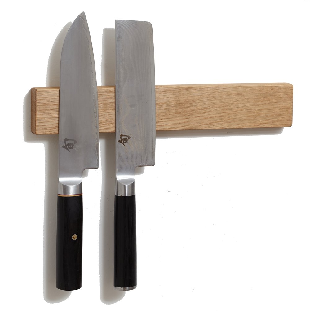 Magnetic Wooden Knife Rack - Maple / 30cm / 12