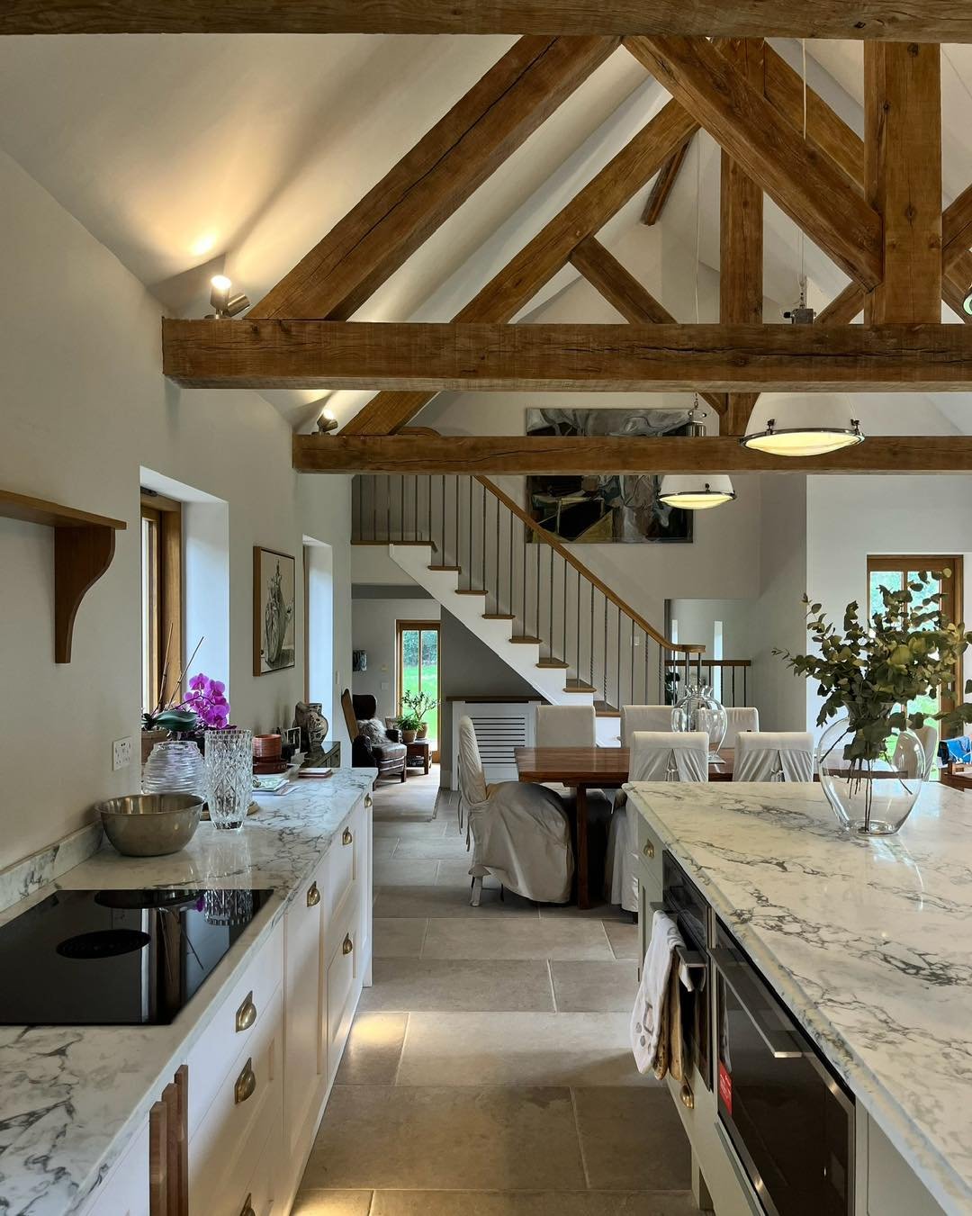 We recently revisited this project and could help but take a few snaps of the finished space. It looks great. 

If your looking for any green oak framed structure from a log store to extension and new build give you a call on 07711803305 and we are h