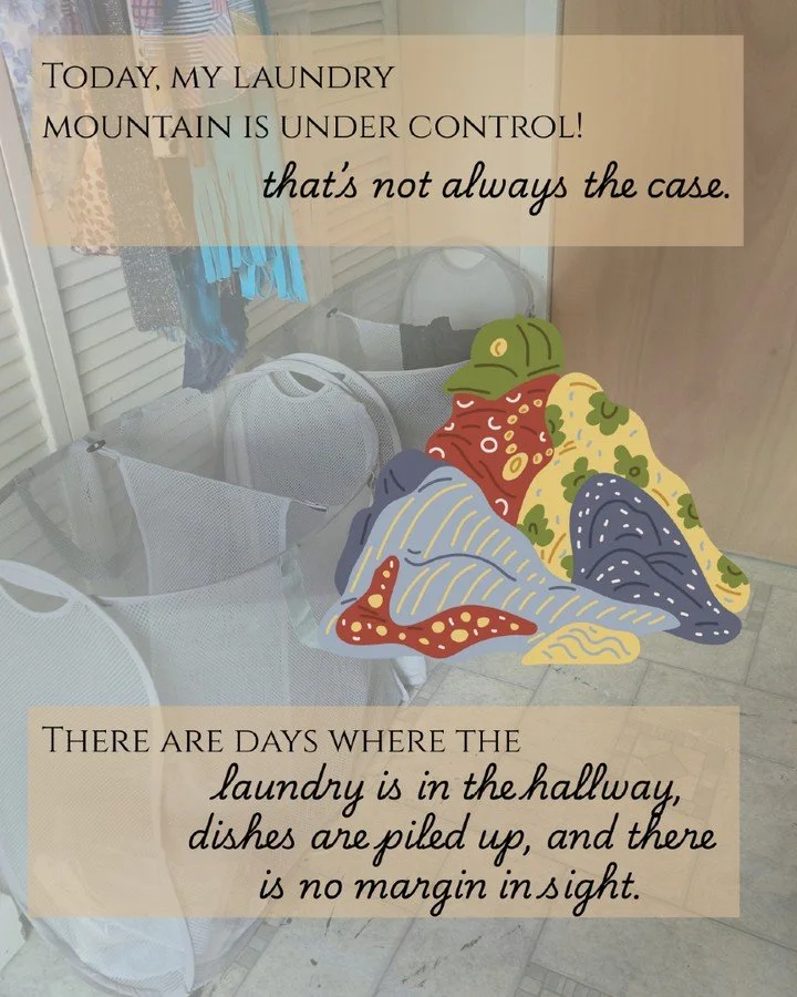 Today, I can say—my laundry mountain is under control! ๐๐ป But that hasn’t always been the case. Some weeks, it spills into the hallway and overwhelms the peace in our home.
But lately, God’s been reminding me that the work inside