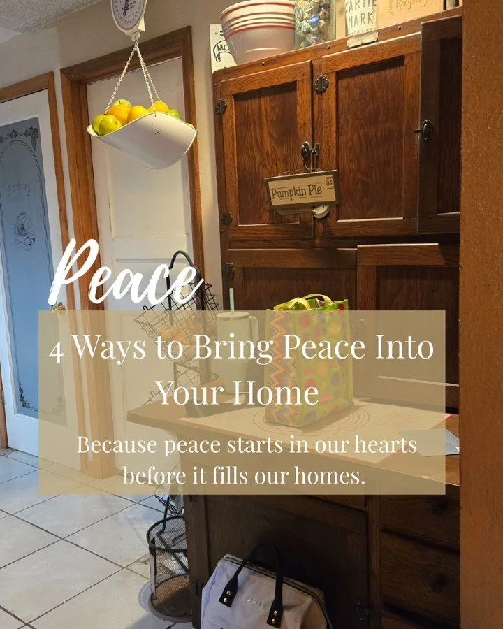 ✨ Peace in our homes doesn’t start with a clean kitchen or the perfect schedule—it starts in our hearts. ✨
For years, I believed that if I just kept everything together, my home would feel peaceful. But I’ve learned that peace doesn