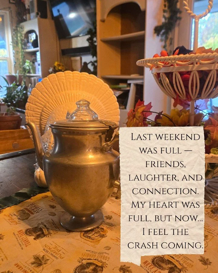After a beautiful, social weekend, I felt the urge to hide &mdash; to pull back and go quiet. But I&rsquo;ve learned that hiding doesn&rsquo;t bring peace. What helps is balance: resting with intention, not avoidance. God meets us in that quiet space