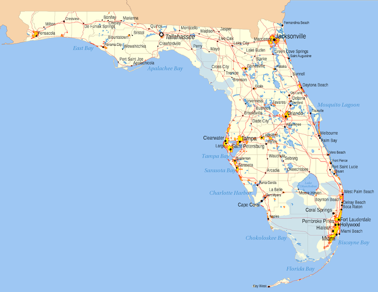 state of florida map