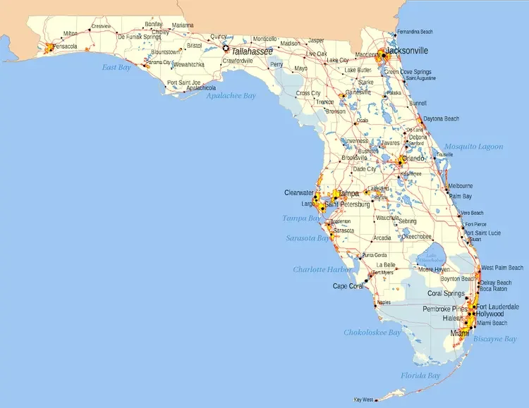 state of florida map