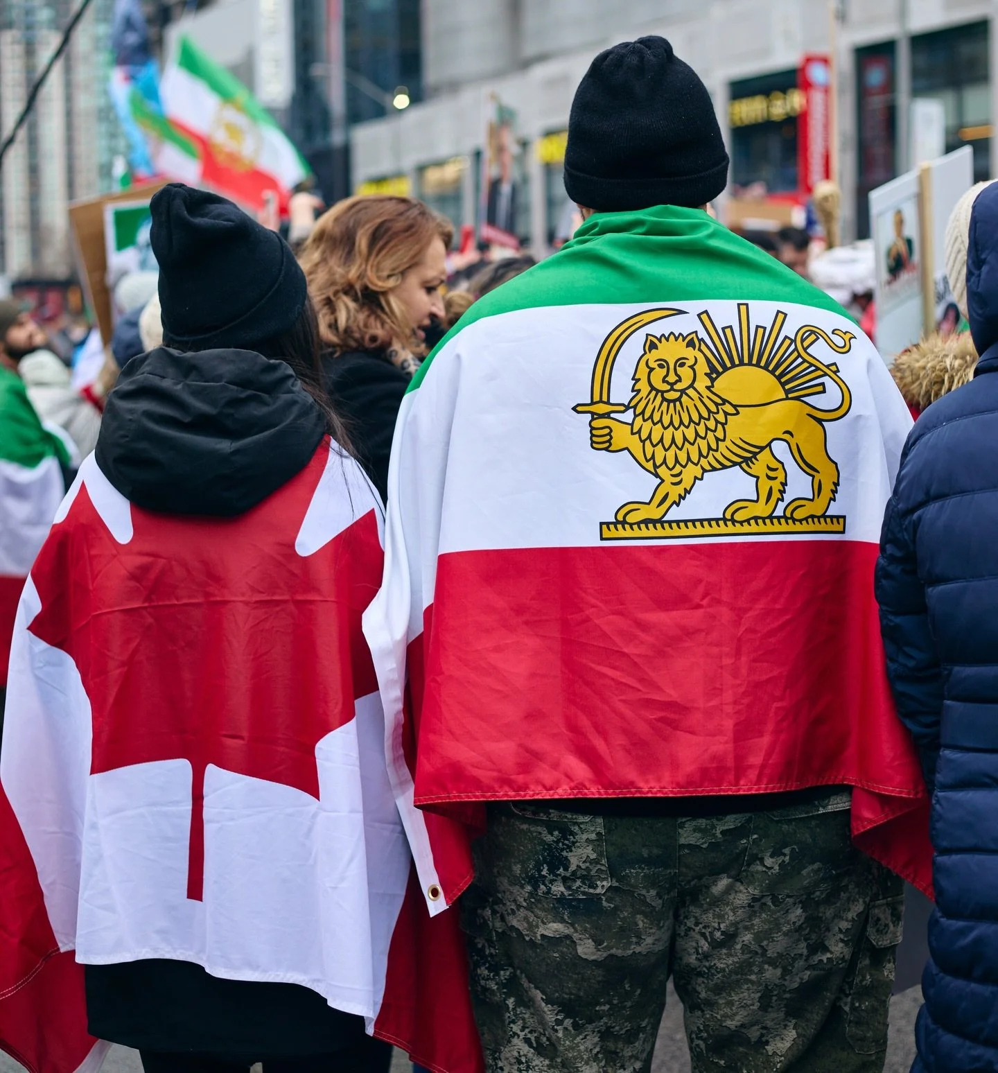 Grateful to Canada, a land that gives us safety, voice, and the freedom to stand tall. As Iranians far from home, we cherish the right to gather, to speak, and to fight peacefully for a free Iran. Our hearts remain with our homeland, but our gratitud