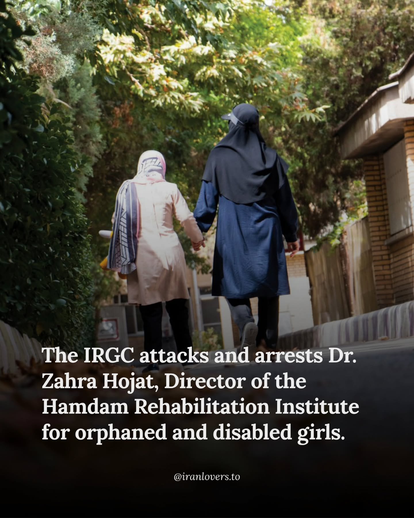 🚨 The IRGC has unlawfully and violently arrested Dr. Zahra Hojat. As the Director of Hamdam Rehabilitation Institute in Mashhad, she refused the IRGC&rsquo;s demands to occupy their building. Since the arrest, we have no information about her health