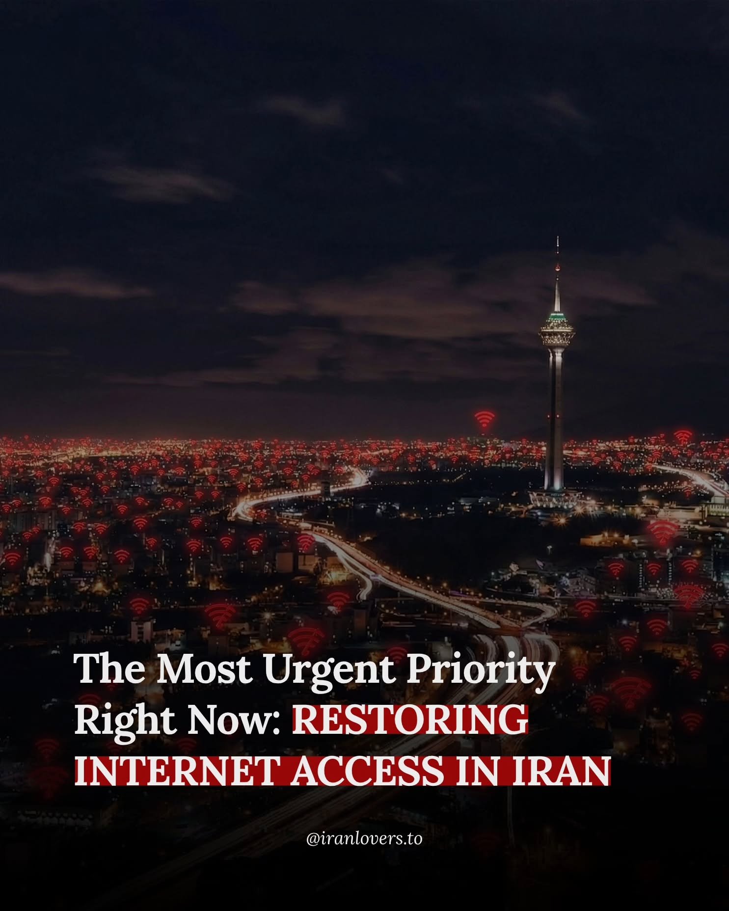 The most urgent and immediately addressable issue in Iran today is restoring the Internet. As each day in this blackout passes, more evidence is buried, trials rushed, and executions carried out. The world must come together on this. Access to the ou